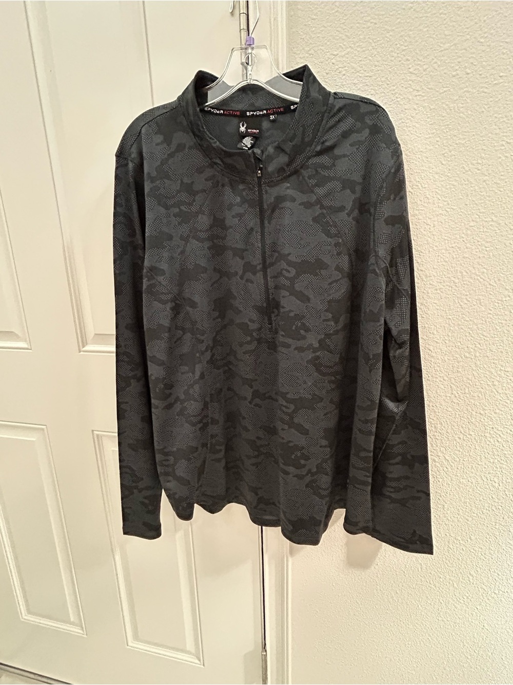 Spyder Women’s Black Camo Half-Zip Active Pullover